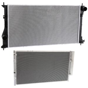 2-Piece Kit Radiator, with A/C Condenser