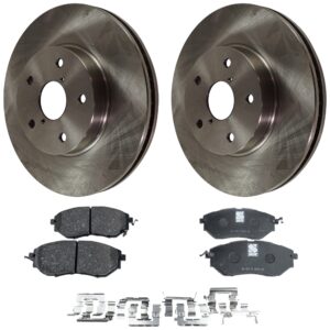 2-Wheel Set Front Brake Disc and Pad Kit, Plain Surface 5 Lugs 293.12 mm, Includes (2) Disc and (1) Pad Set