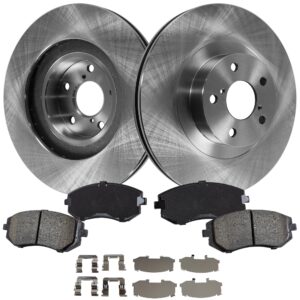 2-Wheel Set Front Brake Disc and Pad Kit, Plain Surface 5 Lugs 293.62 mm Ceramic Pro-Line Series, Includes (2) Disc and (1) Pad Set