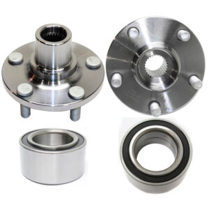 2-Wheel Set Front Wheel Hub, 5 Lugs, Without Bearing, Includes (2) Wheel Bearing and (2) Wheel Hub