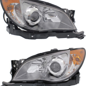 2006 Subaru Impreza WRX STI 4 Cyl 2.5L - Driver and Passenger Side Halogen Headlight, With bulb(s), OE Comparable Finish, CAPA Certified