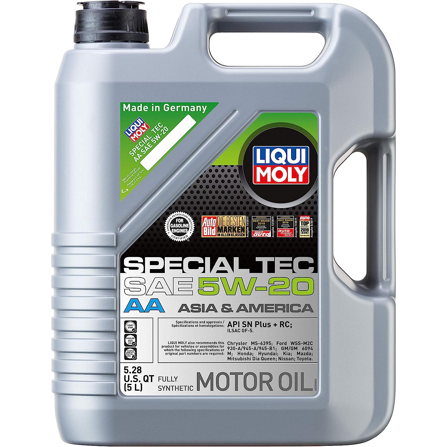 2259 Full Synthetic Motor Oil, 5 Liters, Sold Individually, Special Tec AA Series
