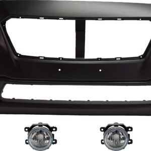 3-Piece Kit, Front Primed Bumper Cover, Includes (1) Bumper Cover and (2) Fog Light