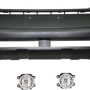3-Piece Kit Front Primed Bumper Cover, Includes (1) Bumper Cover and (2) Fog Light