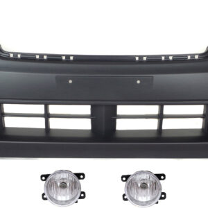 3-Piece Kit, Front Primed Bumper Cover, Includes (1) Bumper Cover and (2) Fog Light