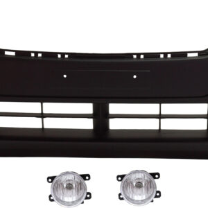 3-Piece Kit, Front Primed Bumper Cover, Includes (1) Bumper Cover and (2) Fog Light
