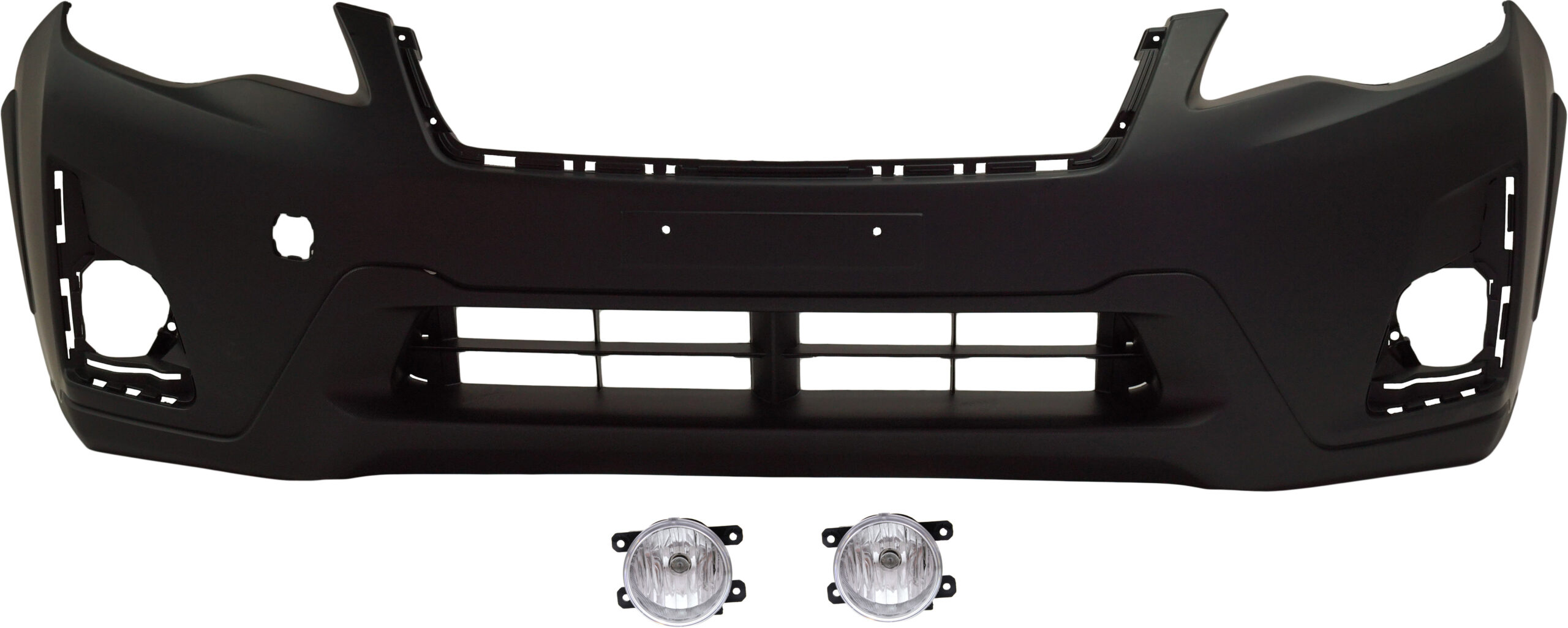 3-Piece Kit, Front Primed Bumper Cover, Includes (1) Bumper Cover and (2) Fog Light