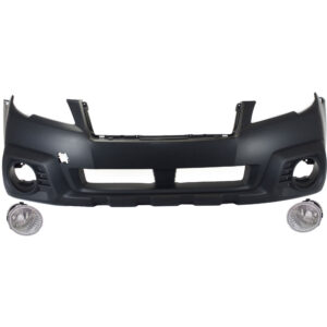 3-Piece Kit Front Upper - Primed, Lower - Textured Bumper Cover, CAPA Certified, Includes (1) Bumper Cover and (2) Fog Light
