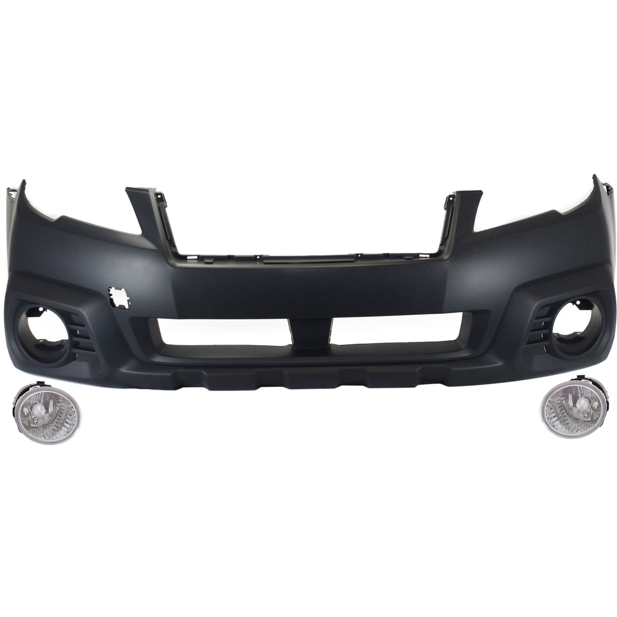 3-Piece Kit Front Upper - Primed, Lower - Textured Bumper Cover, CAPA Certified, Includes (1) Bumper Cover and (2) Fog Light