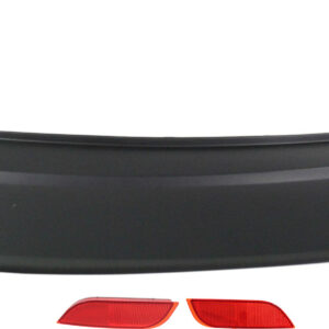 3-Piece Kit, Rear Primed Bumper Cover, Hatchback, Canada or USA Built Vehicle, For Models Without Sport Package, Includes (1) Bumper Cover and (2) Bumper Reflector
