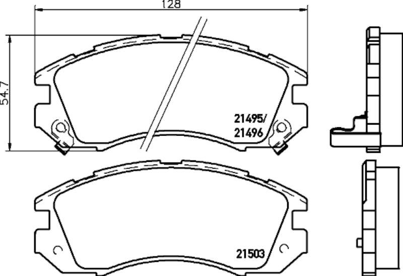 355035451 Front Ceramic Brake Pad Set