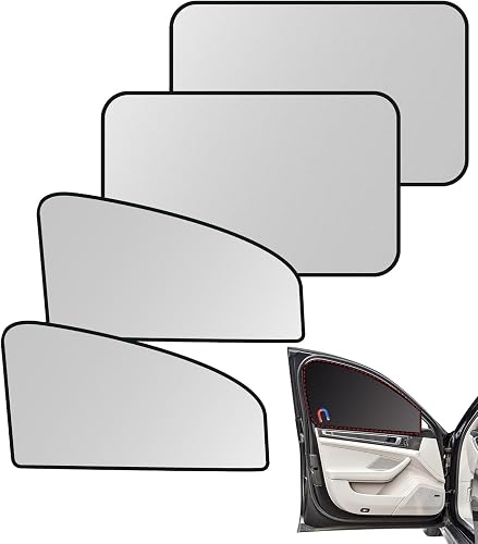 4 Pcs Car Car Window Sun Shade for Toyota RAV 4 RAV4 2019-2024, Automobile Interior Privacy Screen Shield Vehicle Sunvisor Insert Pad,White