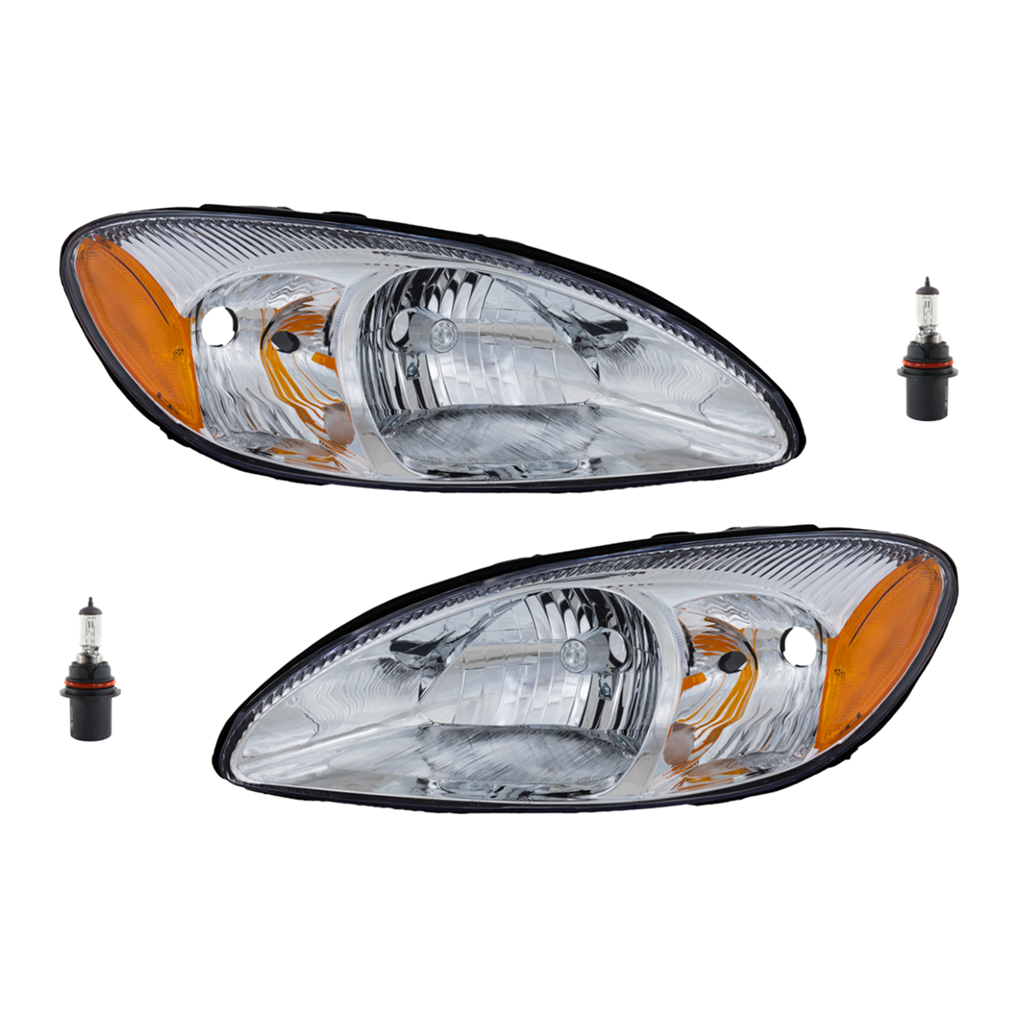 4-Piece Kit Halogen Headlights, With bulb(s), Includes (2) Headlight and (2) Headlight Bulb
