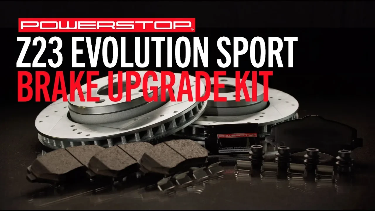 4-Wheel Set Power Stop® K6762 Front and Rear Z23 Daily Carbon-Fiber Ceramic Brake Pad and Drilled & Slotted Rotor Kit