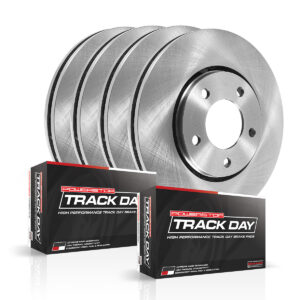 4-Wheel Set Power Stop® TDBK6112 Front and Rear Track Day High-Performance Brake Pads and Rotor Kit