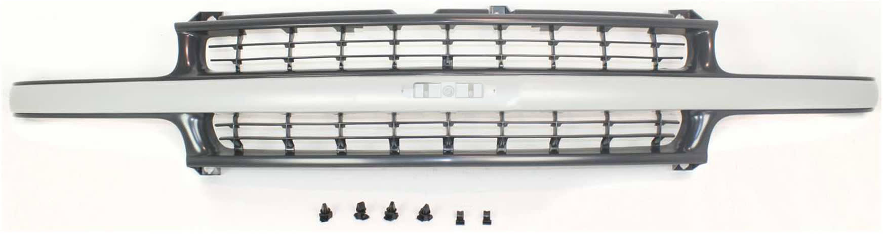 5-Piece Kit Grille Gray, Includes (1) Grille Shell and Insert, (2) Headlight, and (2) Parking Light