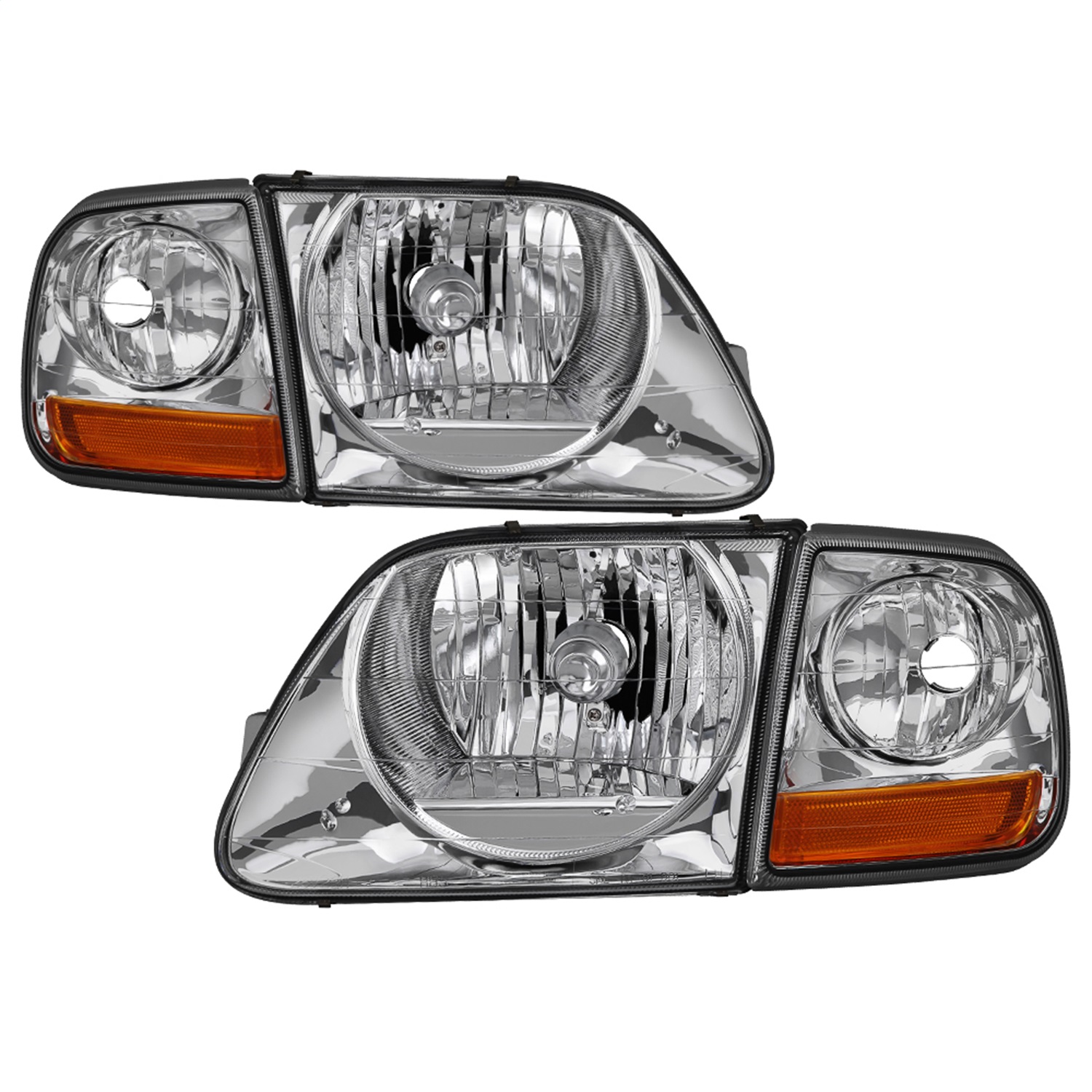 9042645 Position Halogen Headlight, With bulb(s), Clear Lens, Chrome Interior
