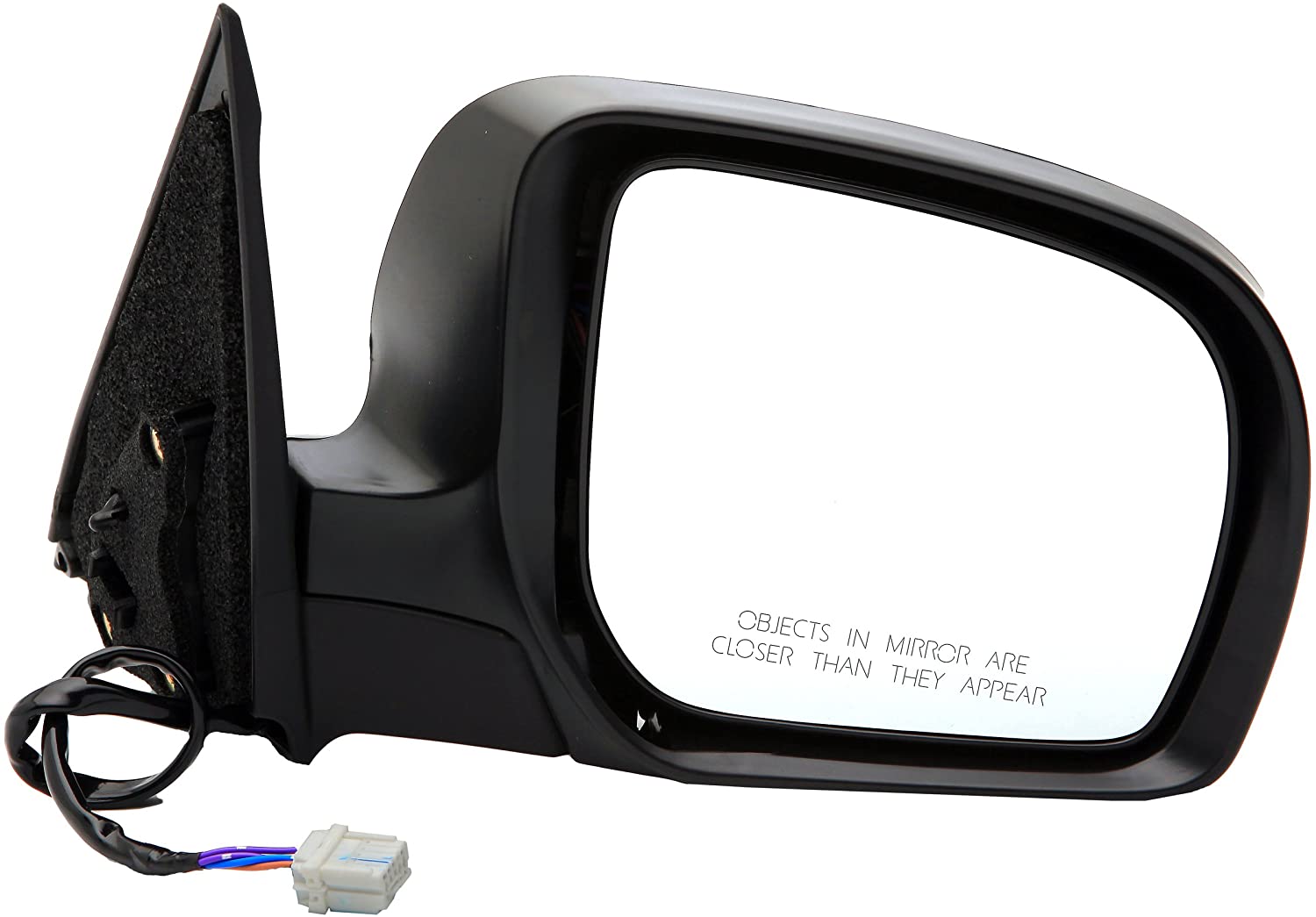 955-1117 Passenger Side Mirror, Power Adjust, Heated, Power Folding, Black, No Signal Light, No Memory, No Auto-Dim