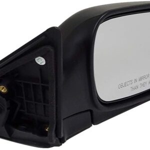 955-1222 Passenger Side Mirror, Manual Adjust, Non-Heated, Manual Folding, Black, No Signal Light, No Memory, No Auto-Dim