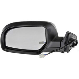 955-2295 Driver Side Mirror, Power Adjust, Non-Heated, Manual Folding, Black, No Signal Light, No Memory, No Puddle Light, No Auto-Dim, No Blind Spot Feature