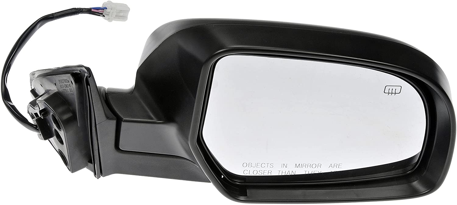 955-2296 Passenger Side Mirror, Power Adjust, Heated, Power Folding, Black, No Signal Light, No Memory, No Auto-Dim