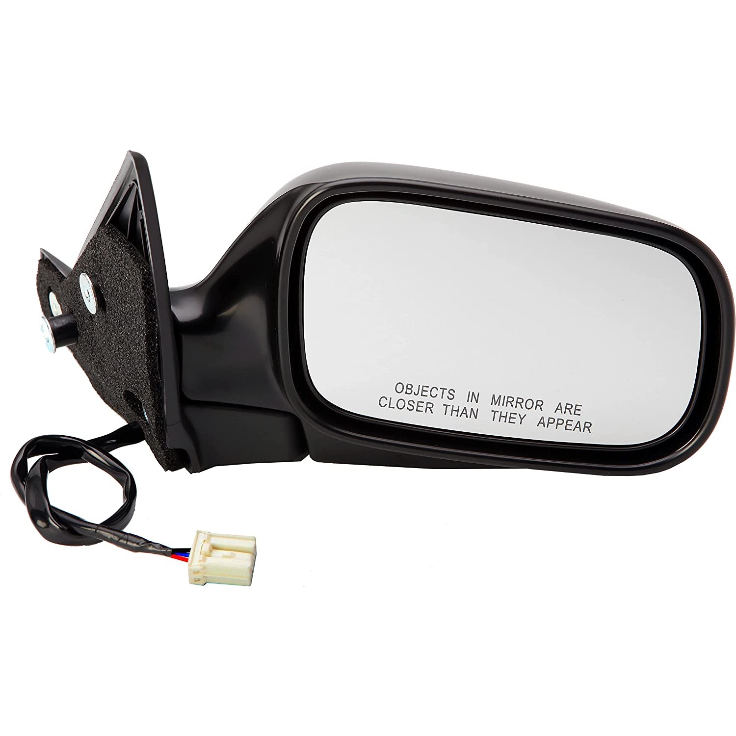 955-790 Passenger Side Mirror, Power Adjust, Non-Heated, Manual Folding, Black, No Signal Light, No Memory, No Puddle Light, No Auto-Dim, No Blind Spot Feature