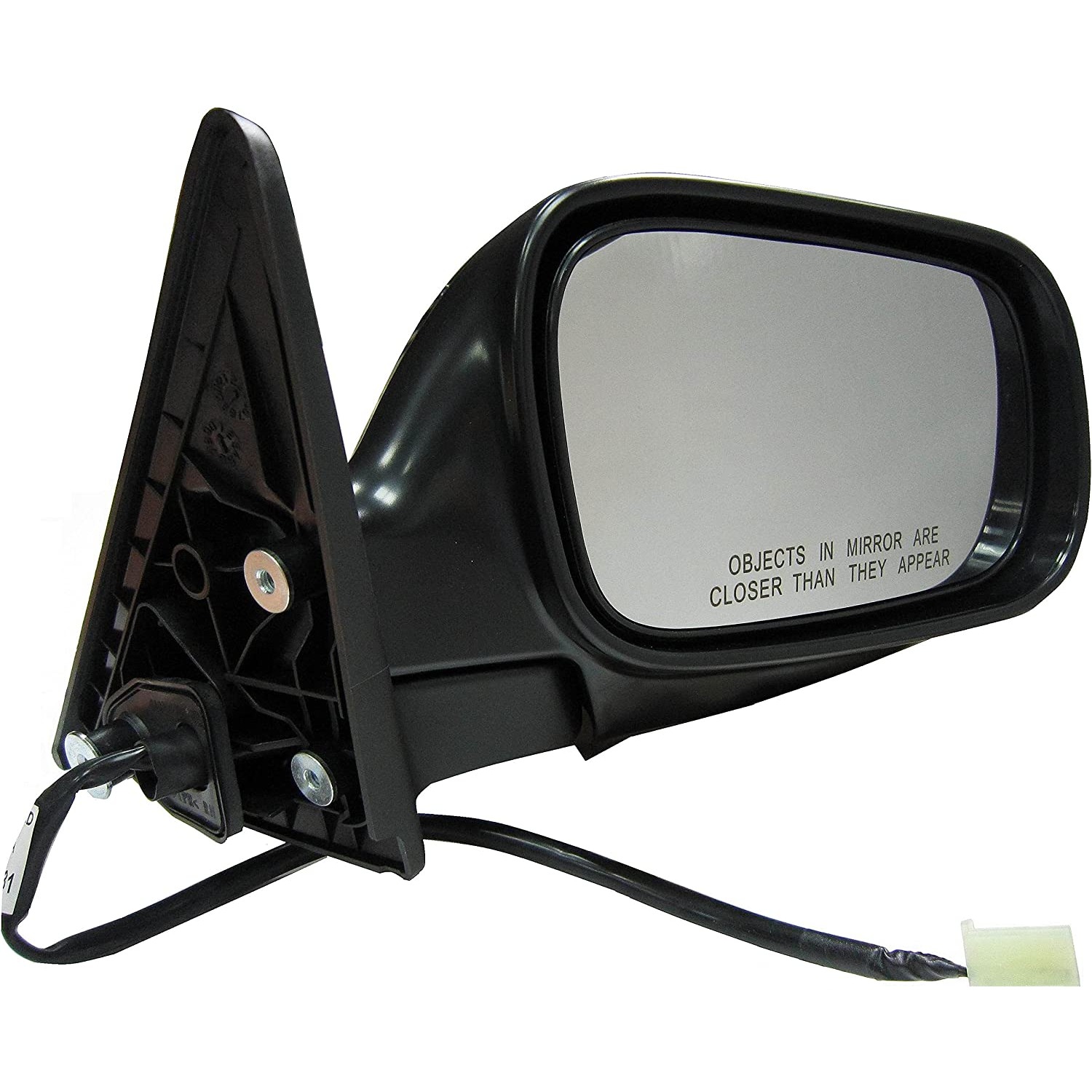 955-792 Passenger Side Mirror, Power Adjust, Non-Heated, Power Folding, Black, No Signal Light, No Memory, No Puddle Light, No Auto-Dim, No Blind Spot Feature