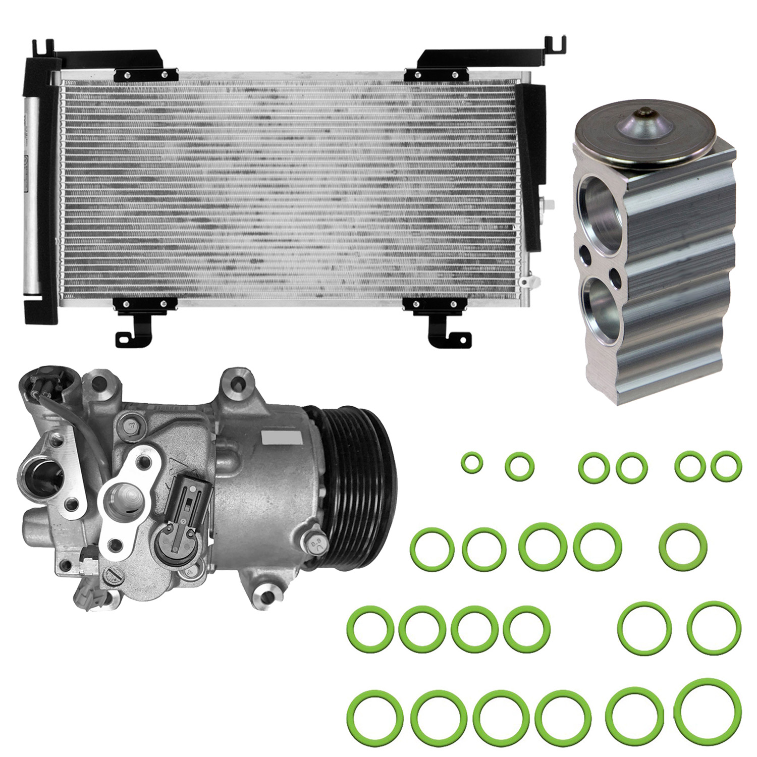 9642538A A/C Compressor, With Clutch, 2.5L, 4Cyl