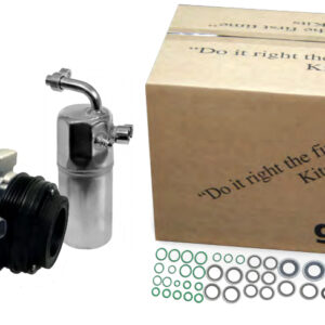 9643196 4-Piece Kit A/C Compressor, With Clutch, 4-Groove Pulley, Includes (1) A/C Compressor, (1) A/C Receiver Drier, (1) A/C Expansion Valve and (1) A/C O-Ring and Gasket Seal...