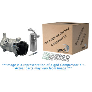 9644797 4-Piece Kit A/C Compressor, With Clutch, 4-Groove Pulley, Includes (1) A/C Compressor, (1) A/C Receiver Drier, (1) A/C Expansion Valve and (1) A/C O-Ring and Gasket Seal...