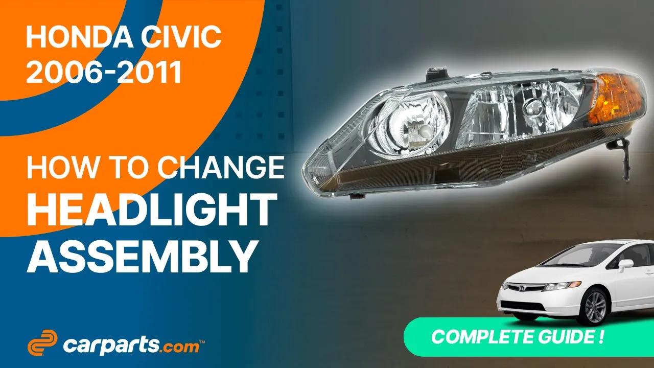 Passenger Side Halogen Headlight, Without bulb(s), Si Model, 4 Cyl., 2.0L Engine, 2-Door, Coupe, 6 Speed, Manual Transaxle - Image 3