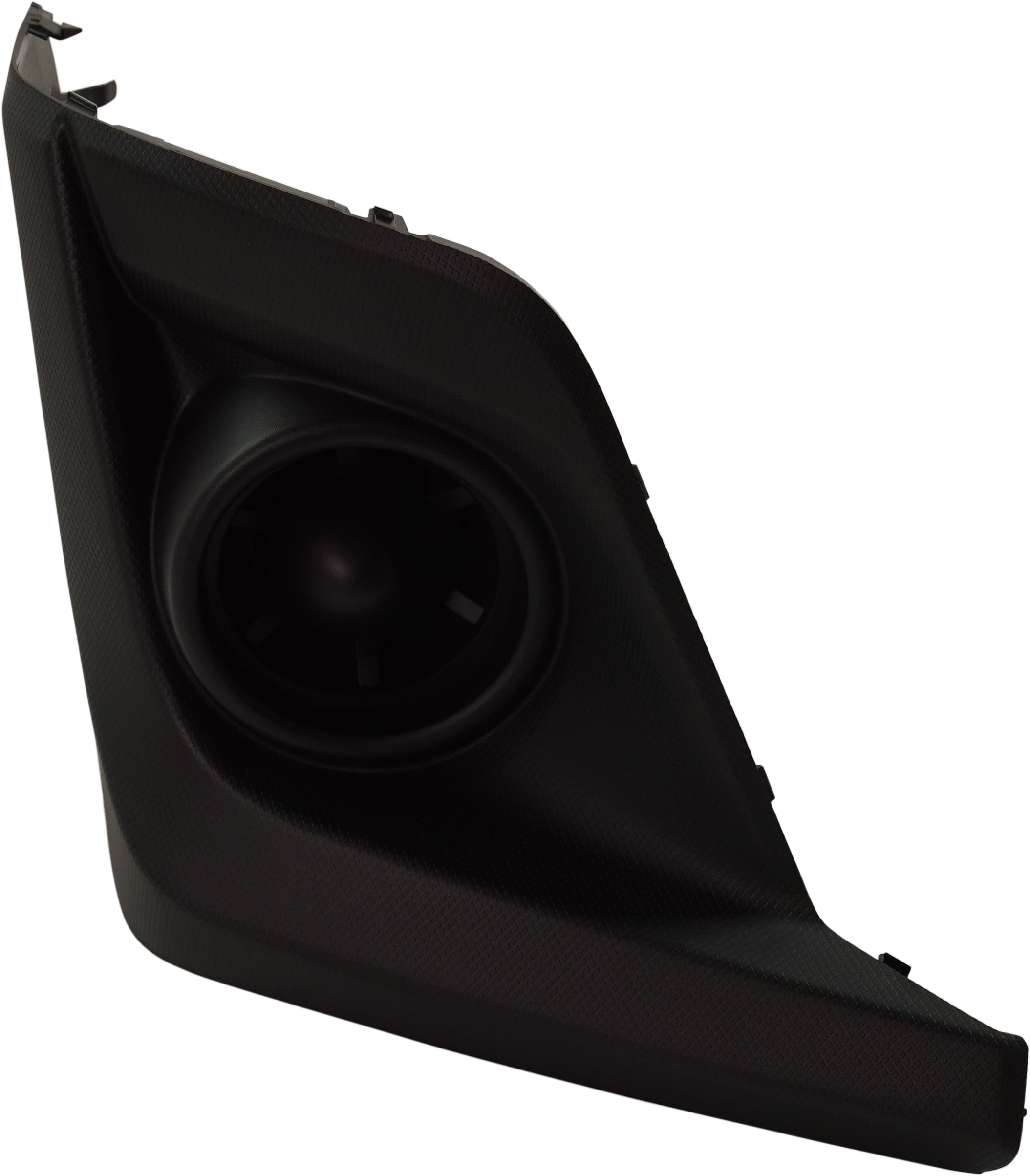 Front, Passenger Side Fog Light Cover, Textured Black, Without fog light hole - Image 2