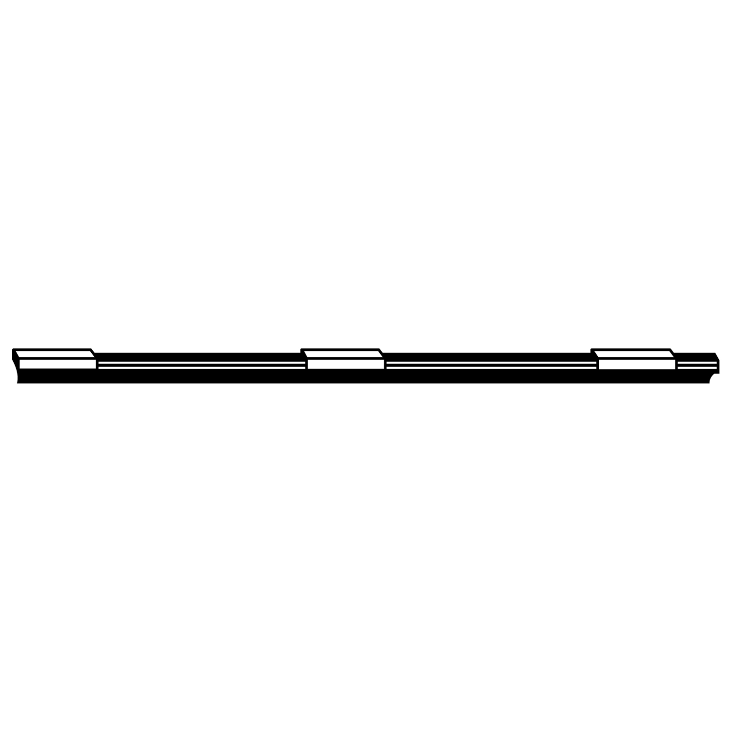 8-52465 Professional Series Black Rubber Wiper Refill, Sold Individually