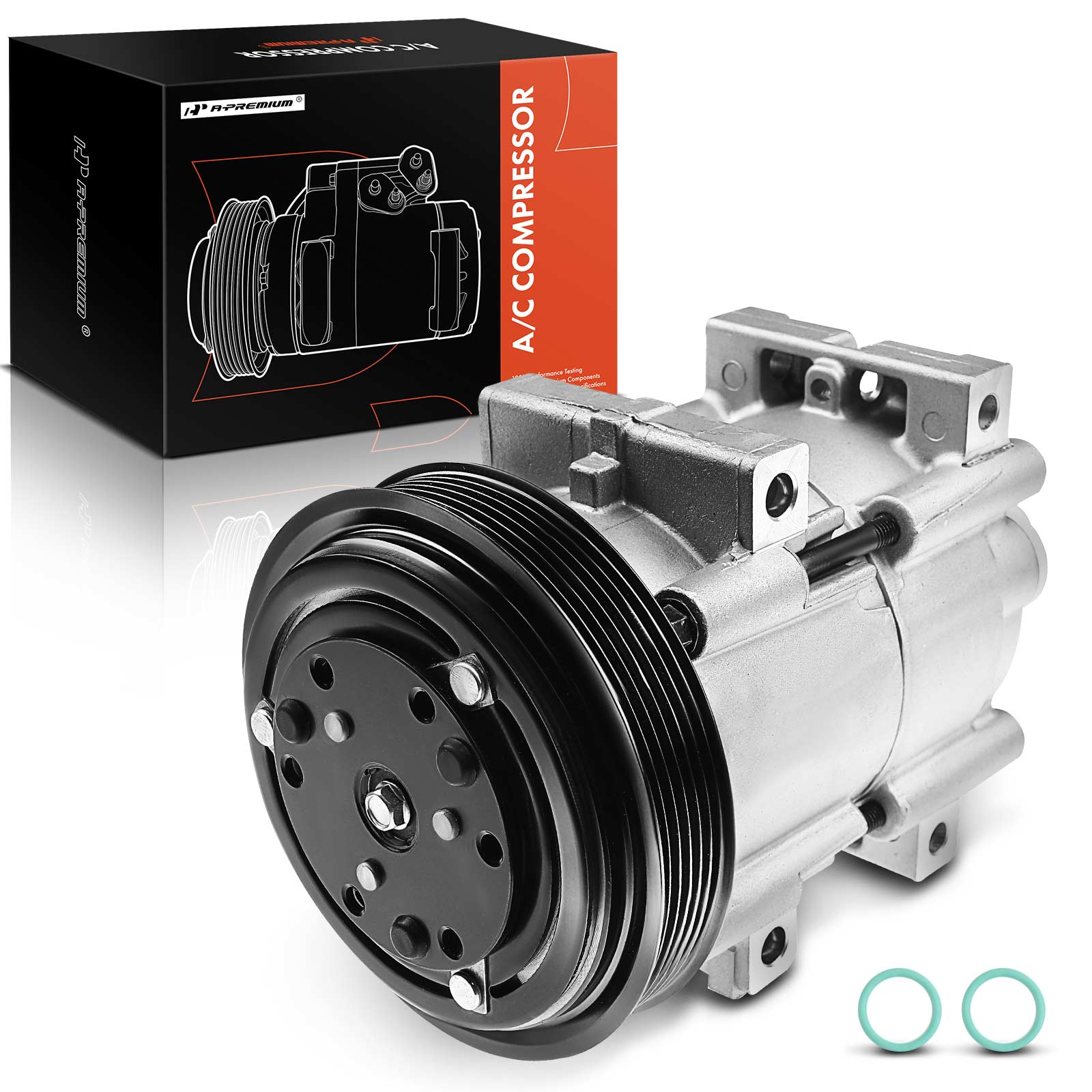 APACC055 AC Compressor with Clutch with 6-Groove Pulley