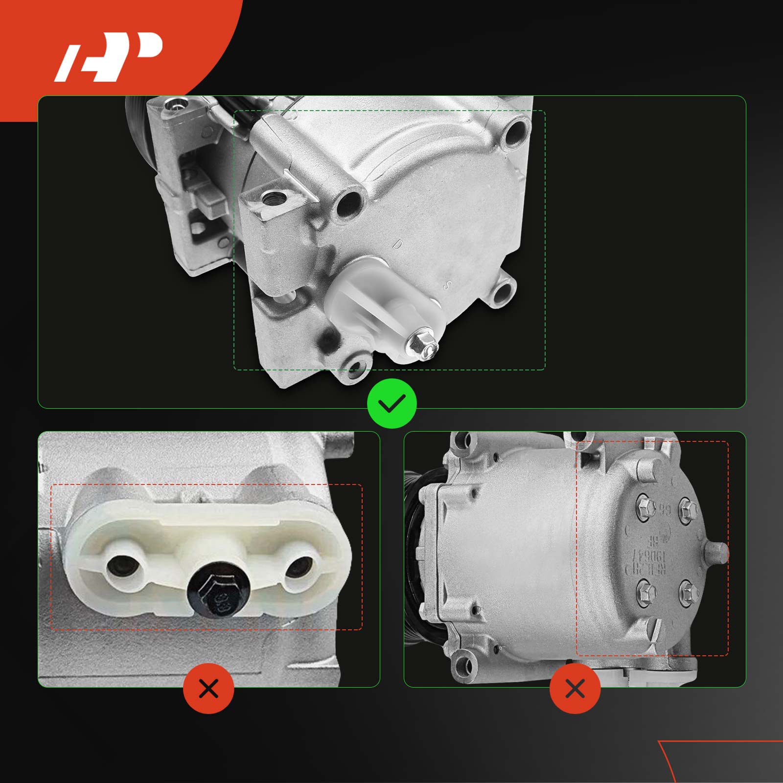 APACC056 AC Compressor with Clutch with 6-Groove Pulley