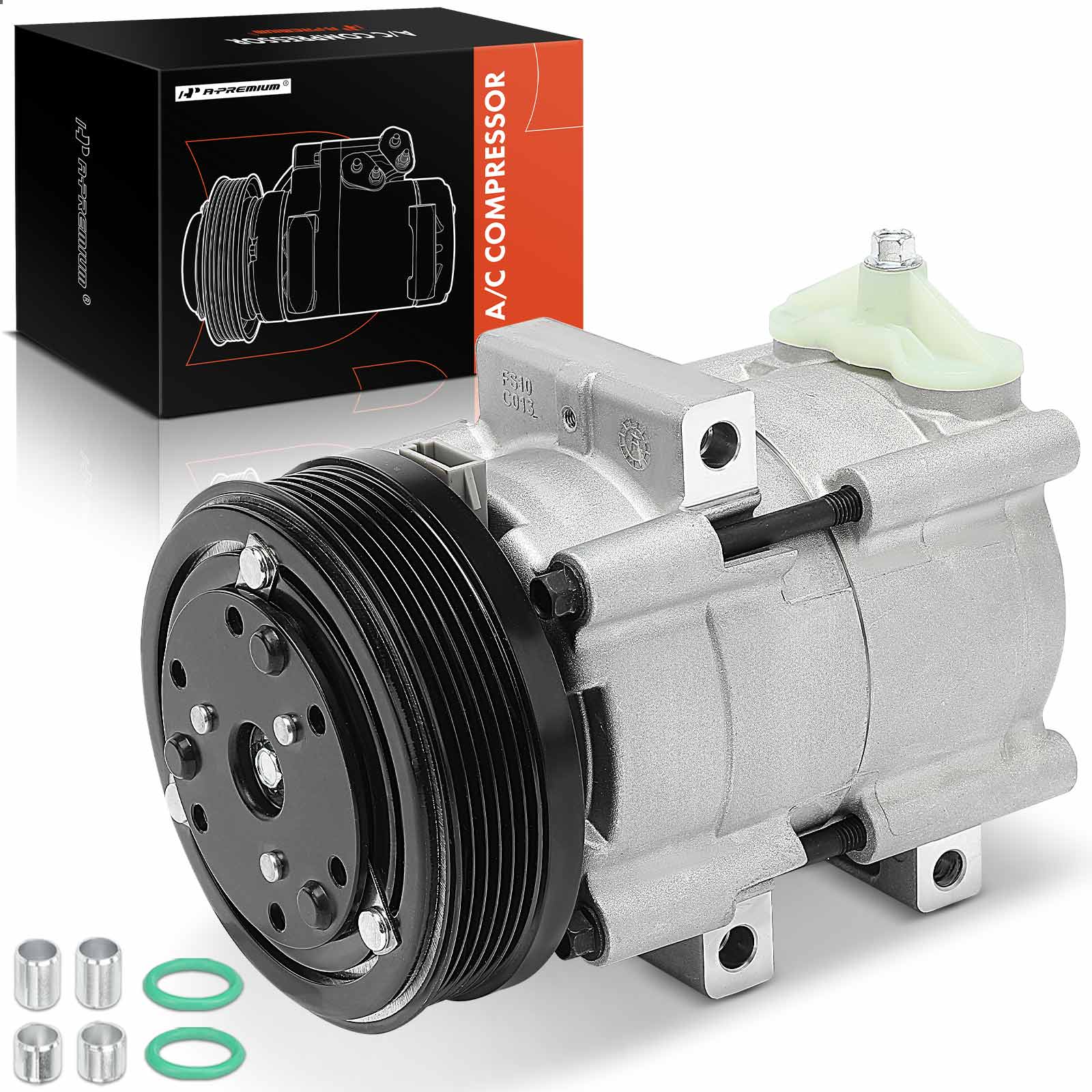 APACC223 AC Compressor with Clutch with 6-Groove Pulley
