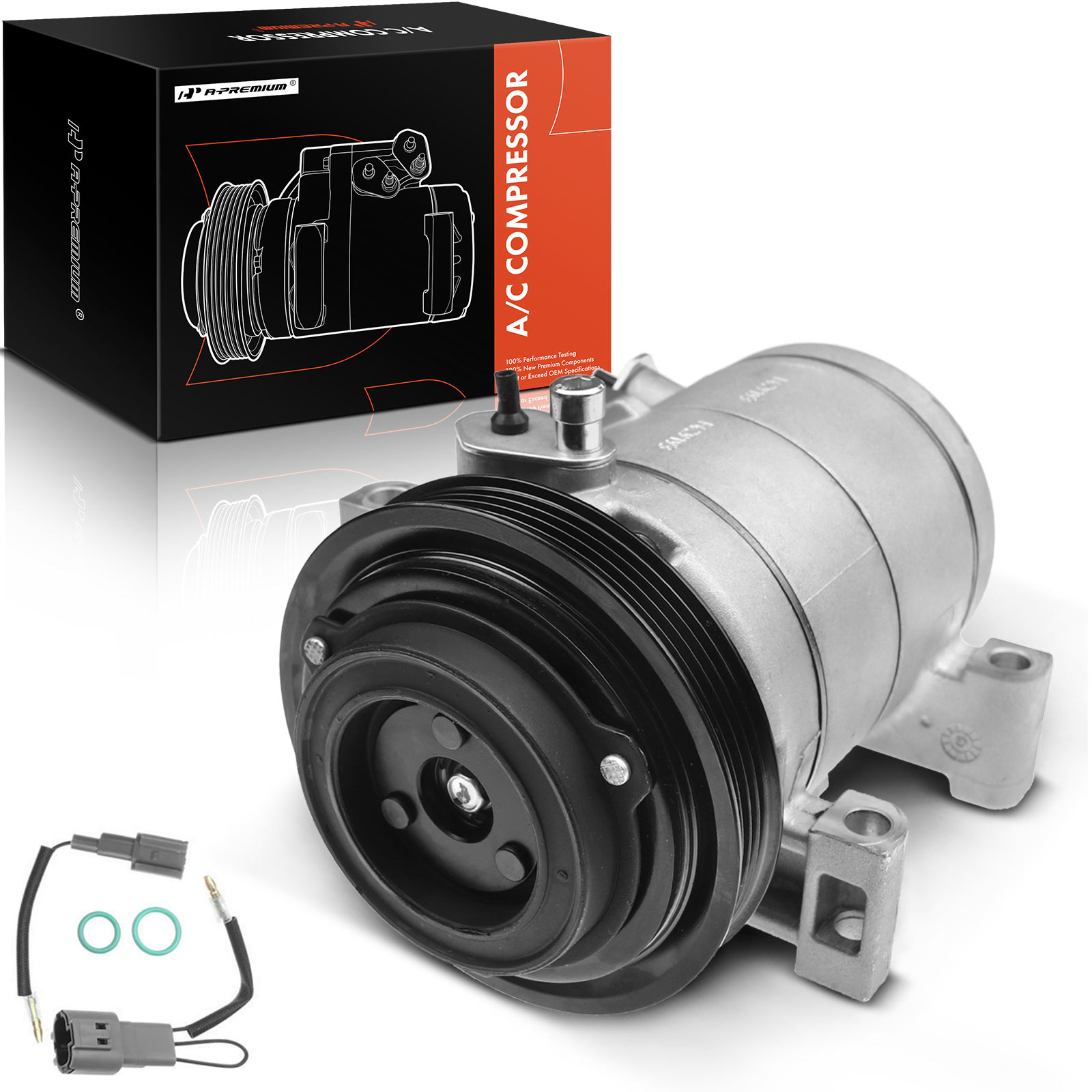 APACC281 AC Compressor with Clutch with 4-Groove Pulley