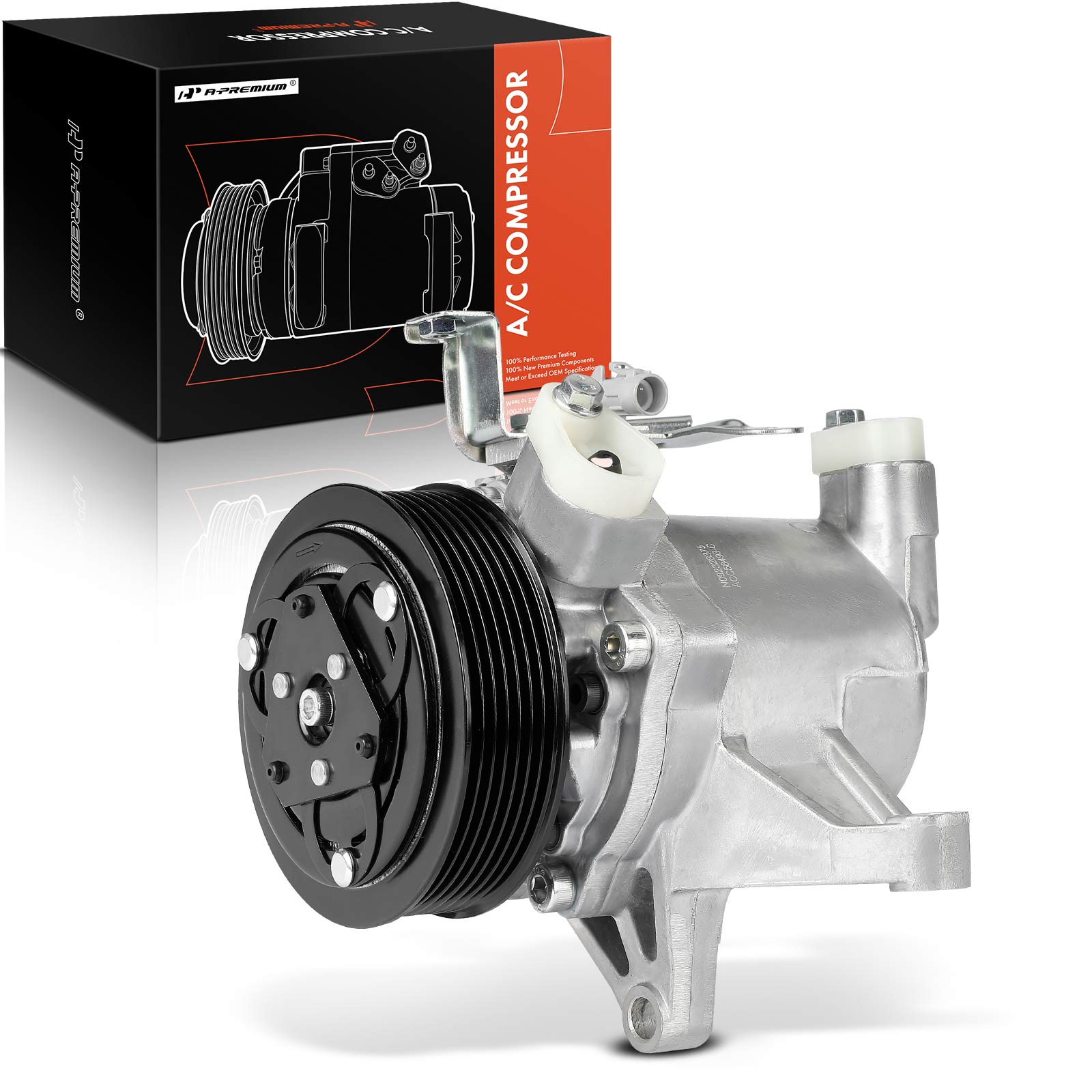 APACC663 AC Compressor with Clutch with 7-Groove Pulley