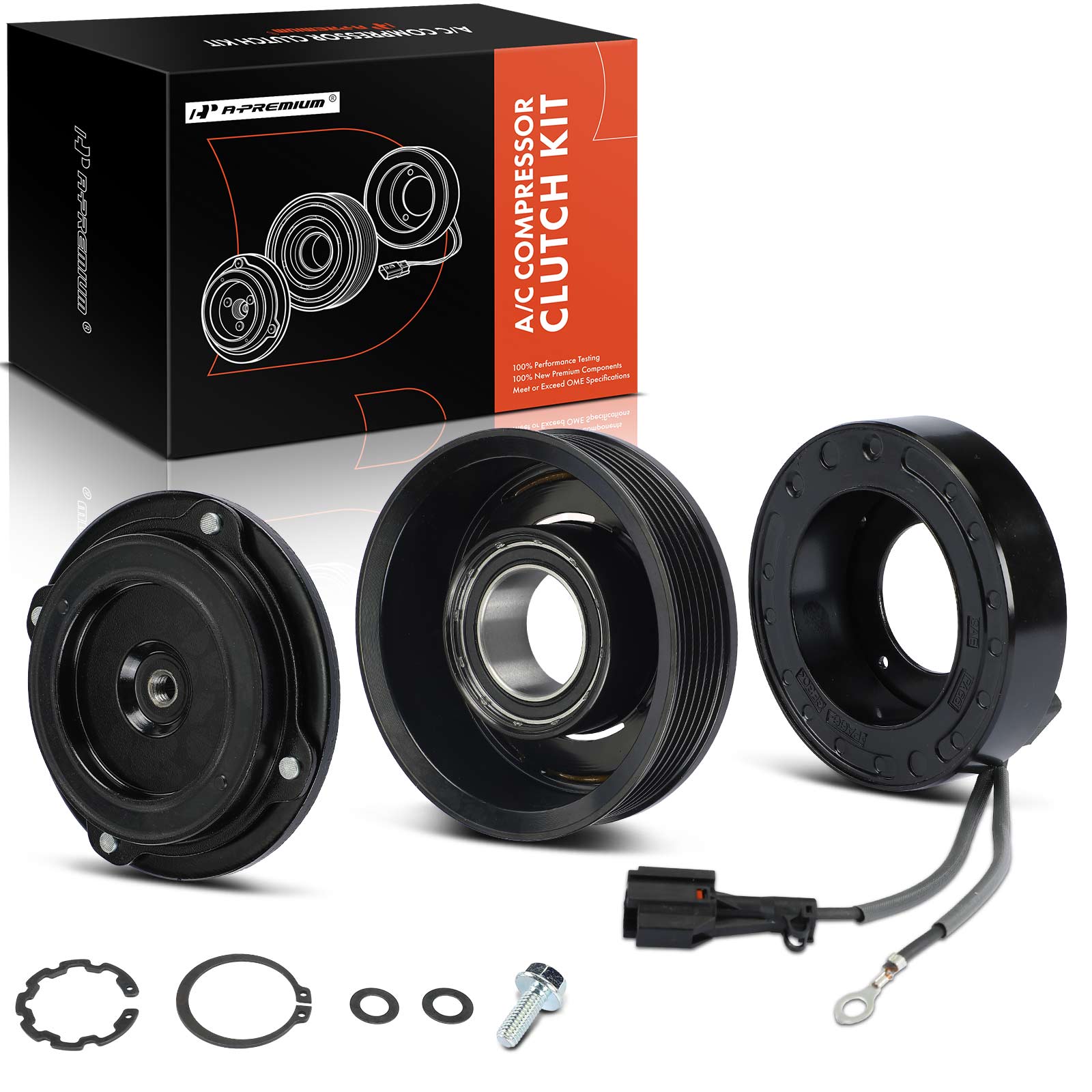 APACK052 AC Compressor Clutch Kit with 6-Groove Pulley