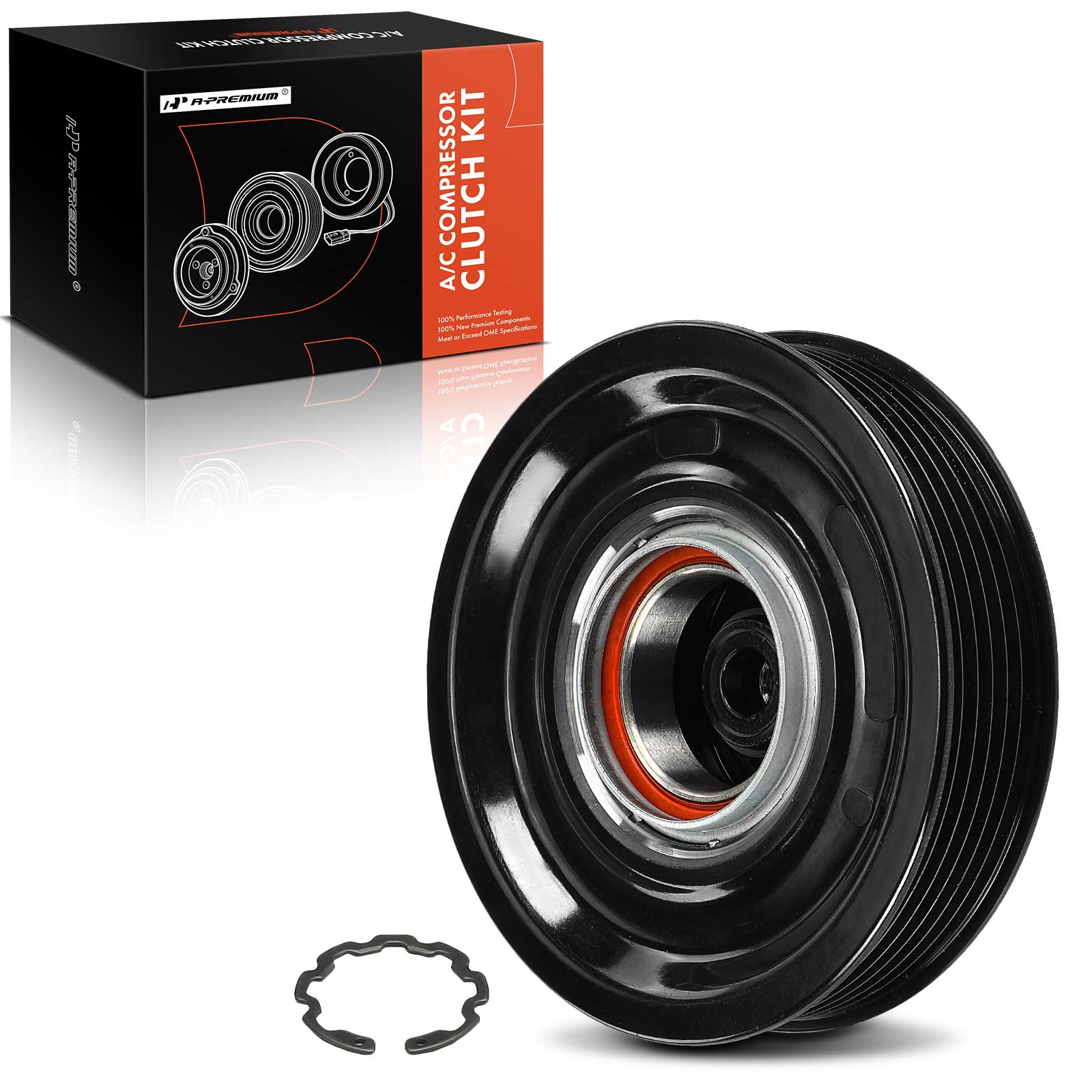 APACK134 AC Compressor Clutch Kit with 6-Groove Pulley