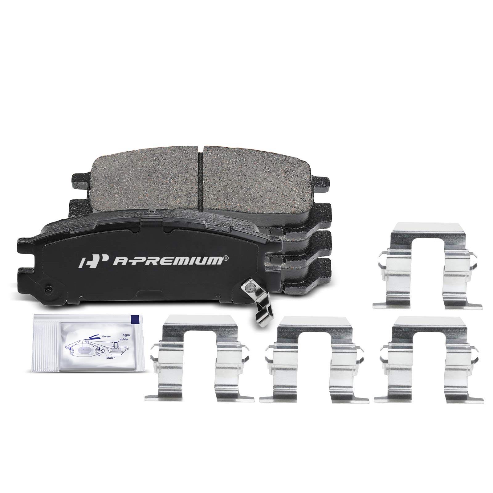 APBPD034 4pcs Rear Driver & Passenger Ceramic Brake Pads with Sensor