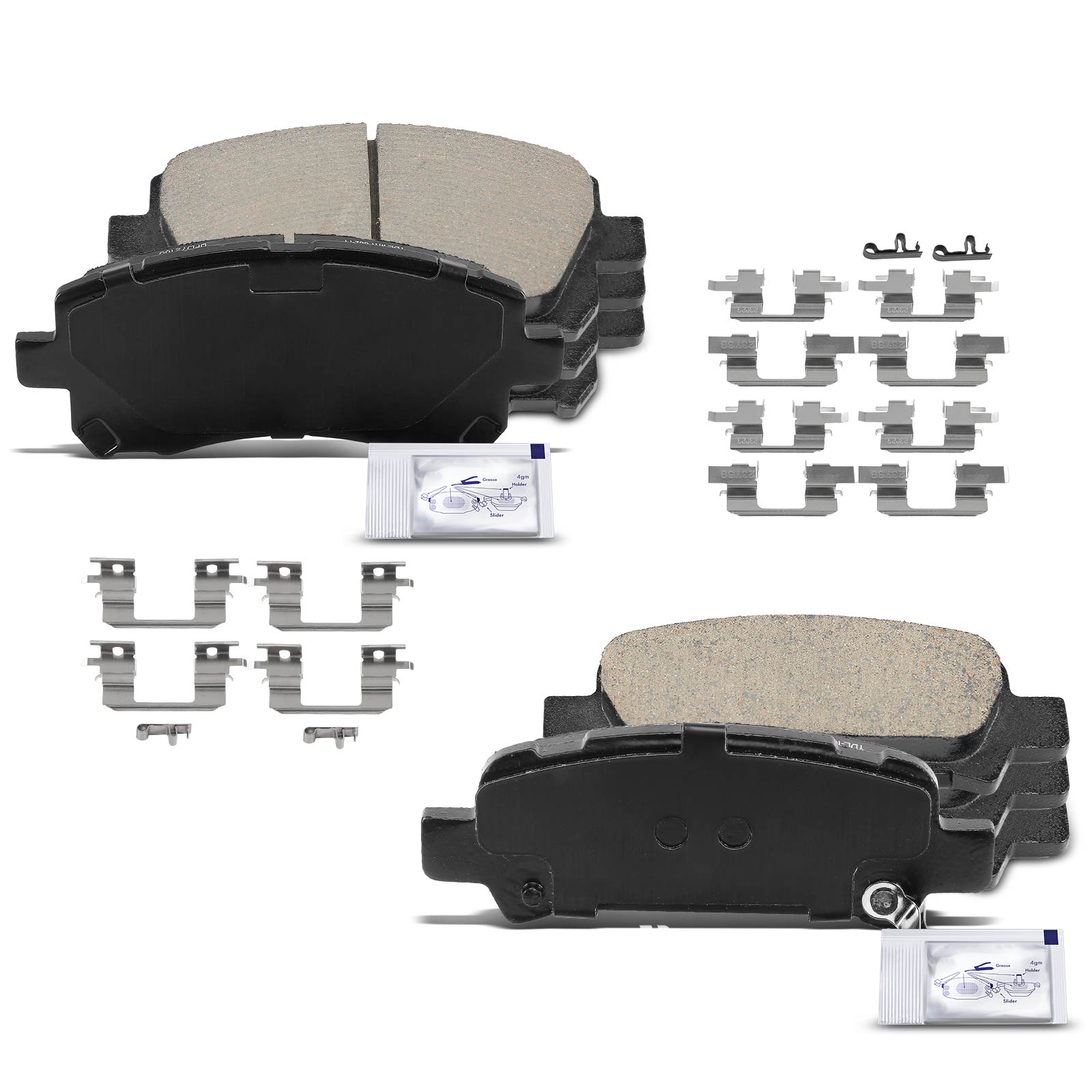 APBPD274PG 8x Front & Rear Ceramic Brake Pads