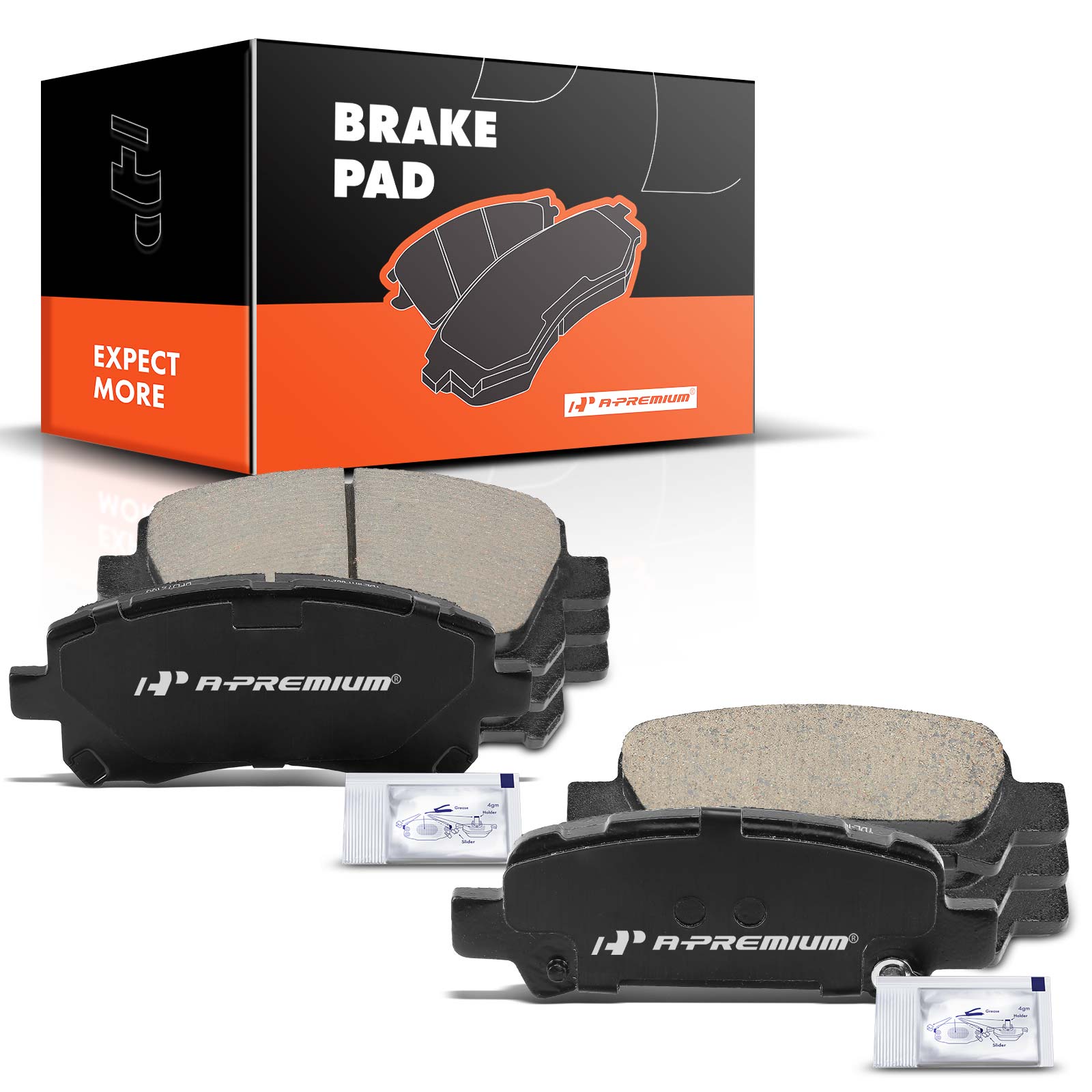 APBPD274PG 8x Front & Rear Ceramic Brake Pads