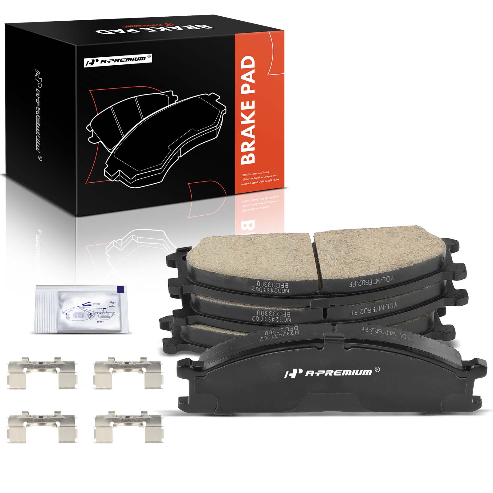 APBPD552 4 Pcs Front Ceramic Brake Pads