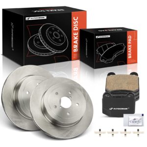 APBRPR1412 6 Pcs Rear Disc Brake Rotors & Ceramic Brake Pads