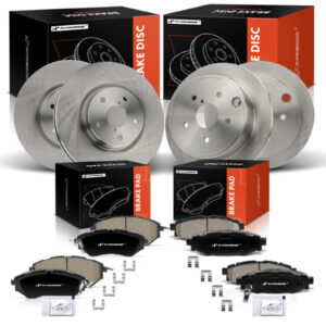 APBRPR1671 12 Pcs Front & Rear Disc Brake Rotors & Ceramic Pads