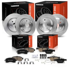 APBRPR1689 12 Pcs Front & Rear Disc Brake Rotors & Brake Pads