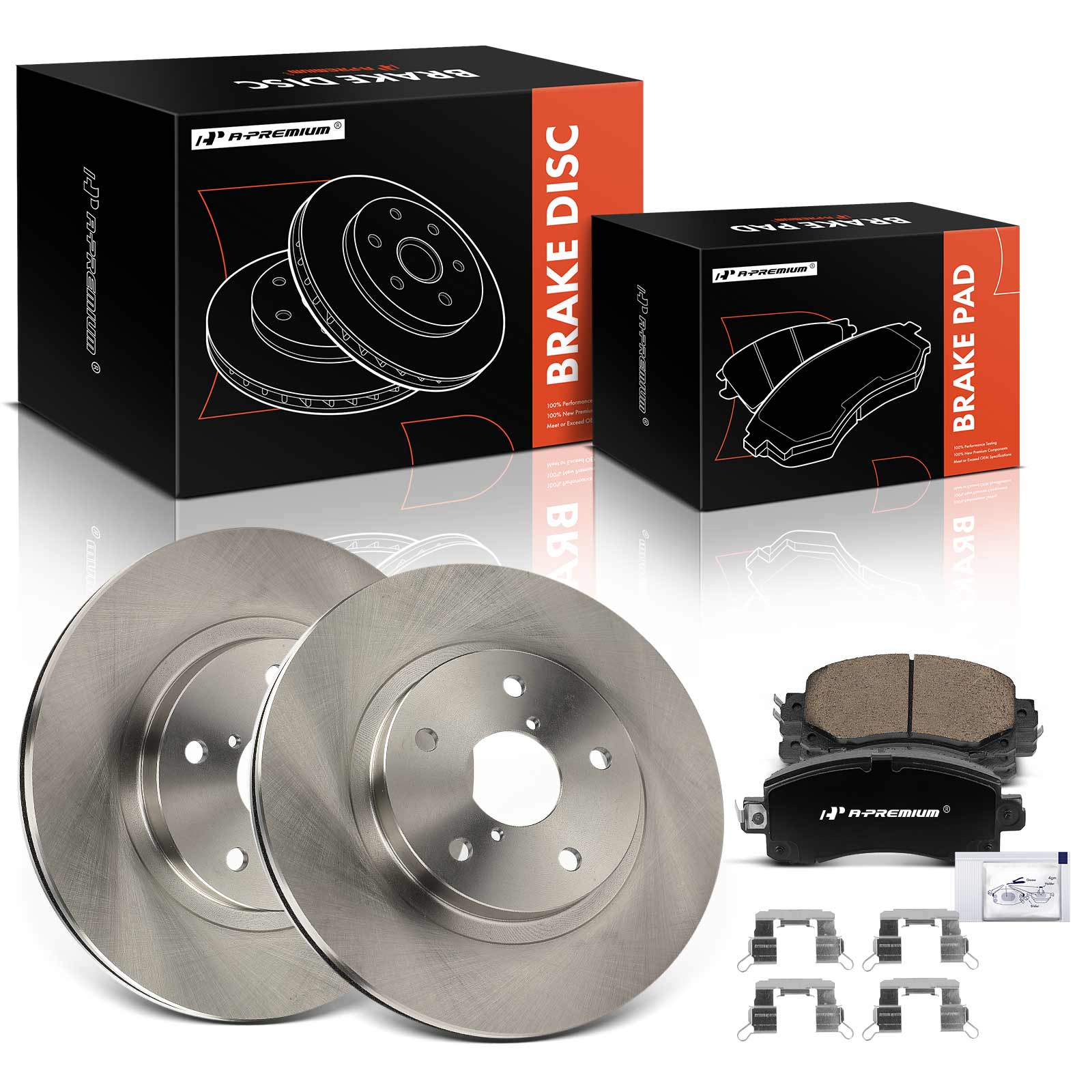 APBRPR1877 6 Pcs Front Disc Brake Rotors & Ceramic Brake Pads