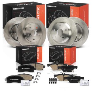 APBRPR1961 12 Pcs Front & Rear Disc Brake Rotors & Ceramic Brake Pads