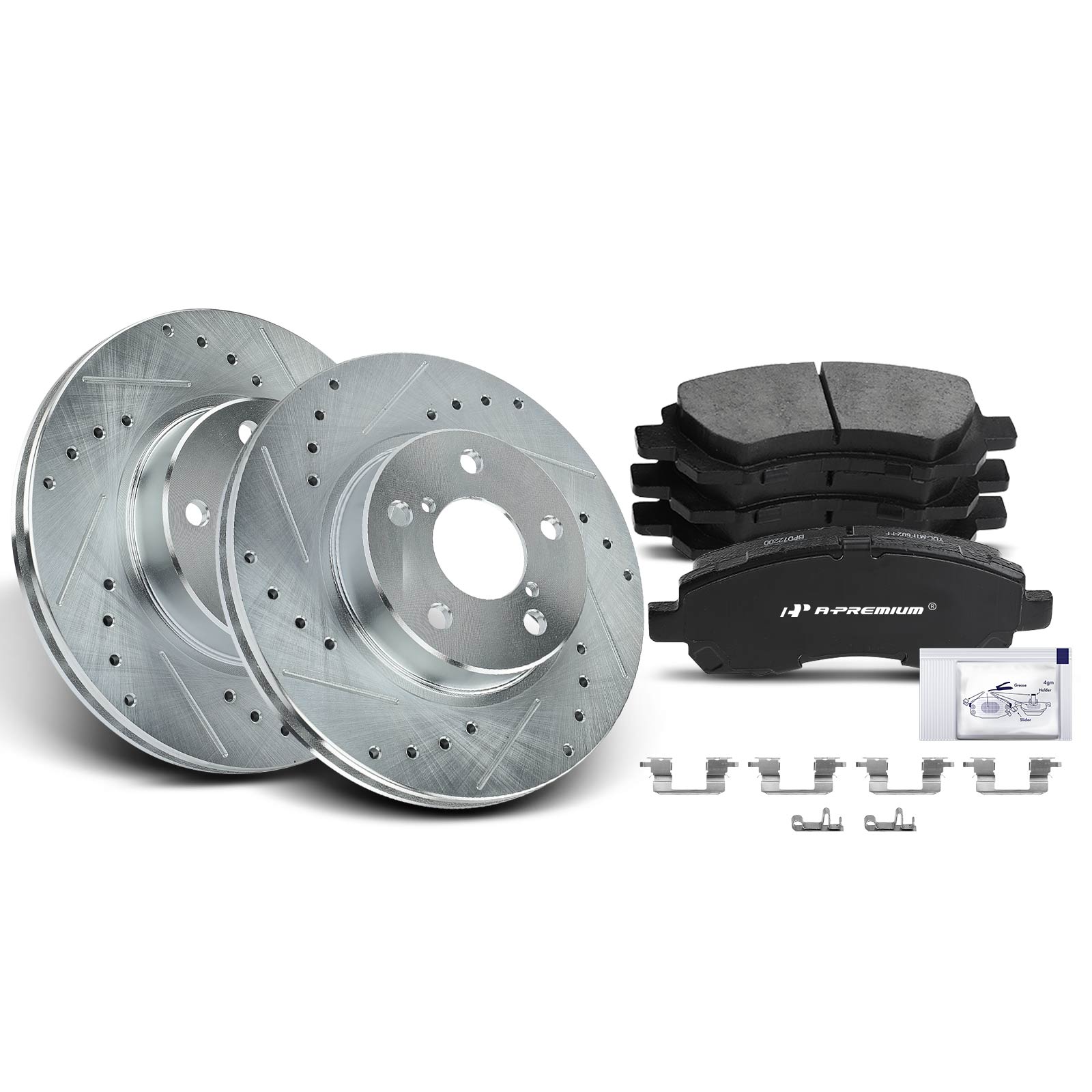 APBRPS006 Front Drilled Rotors & Ceramic Brake Pads